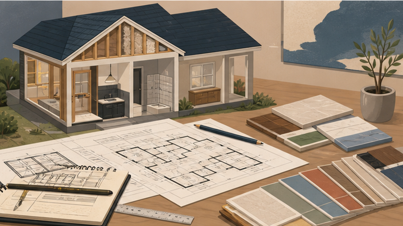 Residential finish materials and planning notes for trade fit